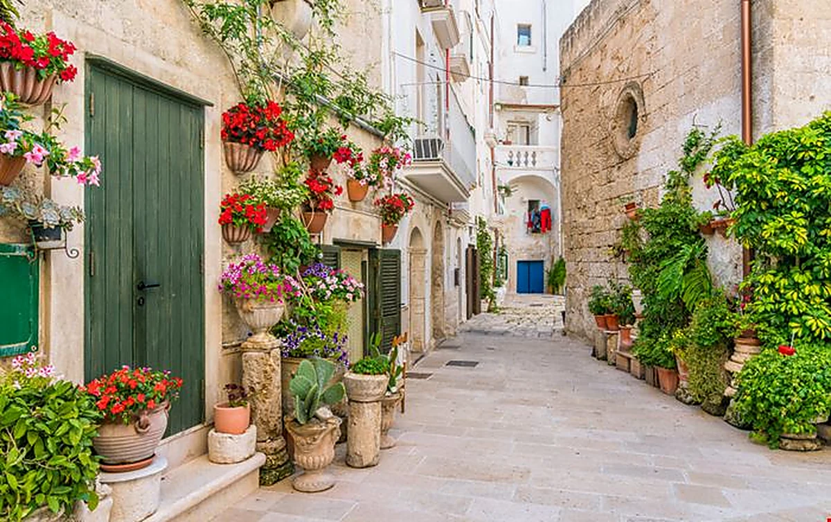 I vicoli fioriti del centro storico